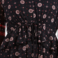 Style & Co Women's Tie Waist Peasant Blouse Black Size X-Small