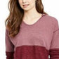 Style & Co Women's Colorblocked Hoodie Red Size Large