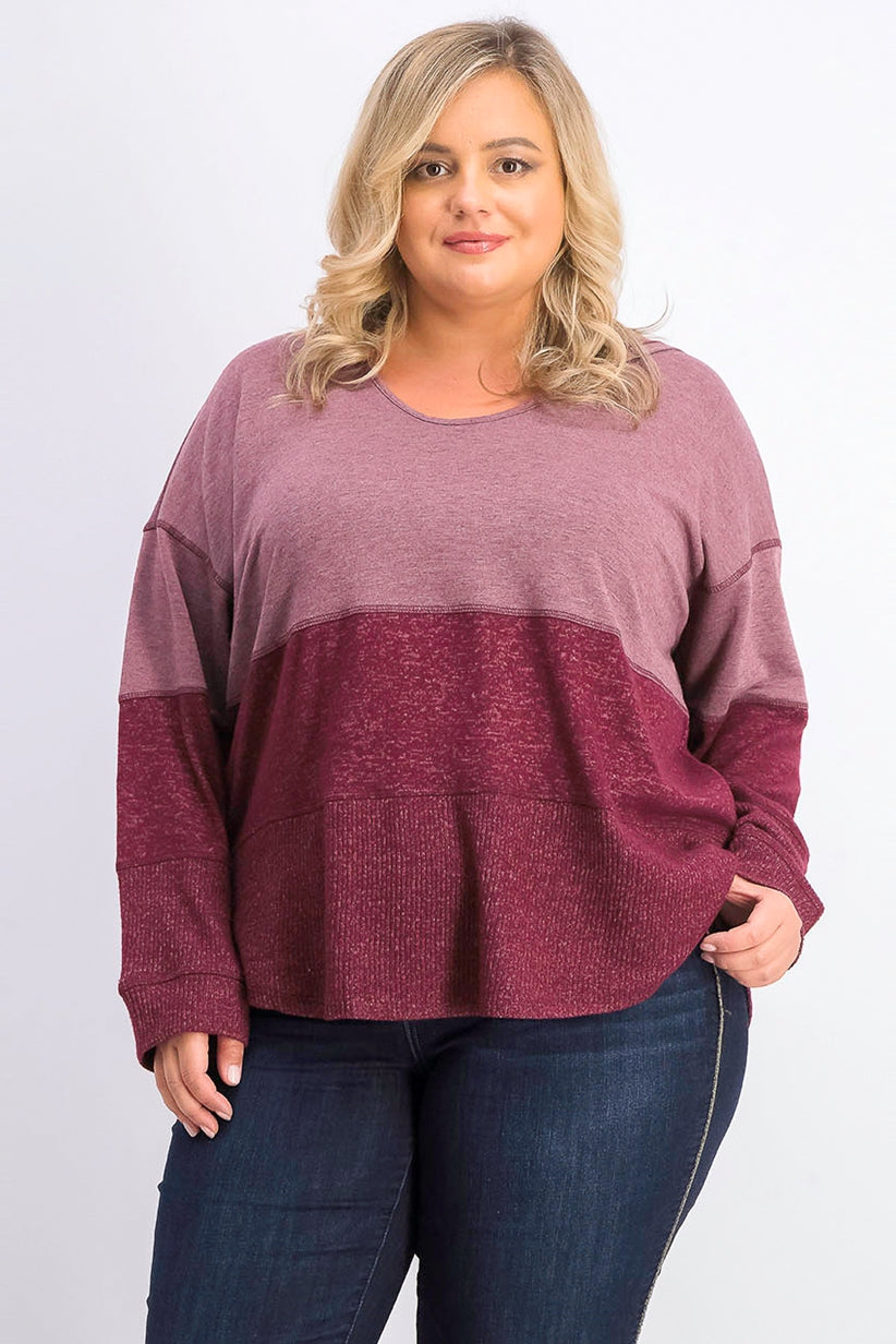 Style & Co Women's Colorblocked Hoodie Red Size Extra Small