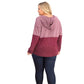 Style & Co Women's Plus Size Colorblocked Hoodie Red Size 2X