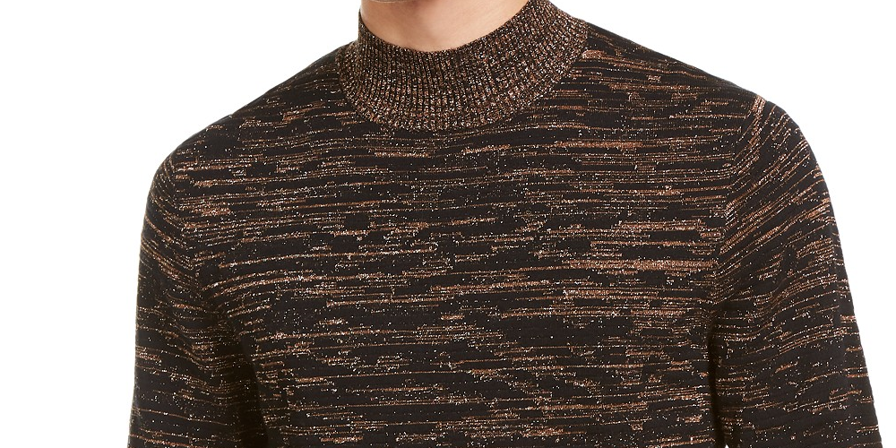 INC International Concepts Men's Onyx Turtleneck Sweater Black Size Large