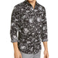INC International Concepts Men's Miguel Splatter-Print Shirt Black Size 3XB