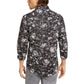 INC International Concepts Men's Big & Tall Paint Splatter-Print Shirt Black Size 4 Extra Large