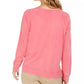 Style & Co Women's Heart-Trim Cotton Sweatshirt Pink Size Small