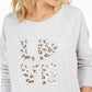 Style & Co Women's Cotton Graphic Sweatshirt Gray Size Extra Small
