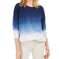 Style & Co Cotton Ombre Sweatshirt Blue Size Extra Small
