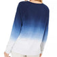 Style & Co Cotton Ombre Sweatshirt Blue Size Extra Small