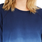 Style & Co Women's Cotton Ombre Sweatshirt Blue Size Small