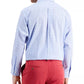 Club Room Men's Classic Fit Stretch Small Glen Plaid Dress Shirt Blue Size 18"-36x37