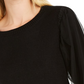 INC International Concepts Women's Tulle-Sleeve Sweater Black Size Extra Small