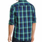 Club Room Men's Regular-Fit Quick-Dry Performance Stretch Plaid Shir Green Size X-Large