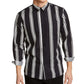 Sun + Stone Men's Vertical Striped Shirt Black Size Extra Large