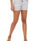 Style & Co Women's Striped Linen-Blend Shorts Gray Size 2 Extra Large