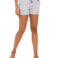Style & Co Women's Striped Linen-Blend Shorts Gray Size Medium