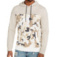 Sun + Stone Men's Camo Blocked Hoodie Beige Size Large