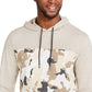 Sun + Stone Men's Camo Blocked Hoodie Beige Size Large