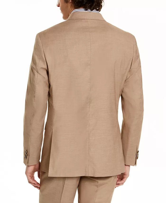 Tasso Elba Men's Classic-Fit Stretch Tropical Weight Sportcoat  Beige Size Large