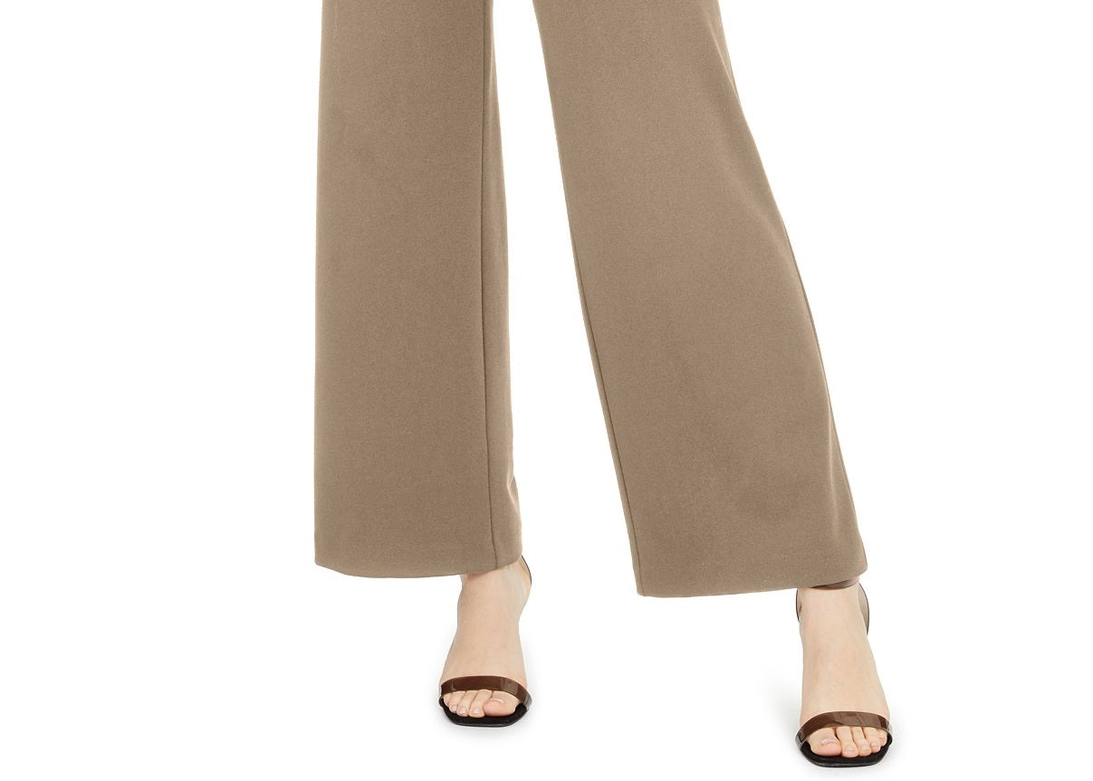 INC International Concepts Women's Plus Size Utility-Pocket Wide-Leg Pants Brown Size 16W