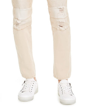 INC International Concepts Men's Ripped Moto Skinny Jeans Brown Size 29