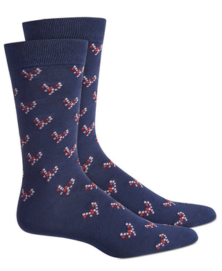 Bar III Men's Heart Socks Navy Size Regular