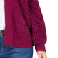 Style & Co Women's Chunky Cable-Knit Open-Front Cardigan  Purple Size Small