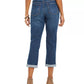 Style & Co Women's Curvy Fit Ripped Girlfriend Jeans Turq Aqua Size 2