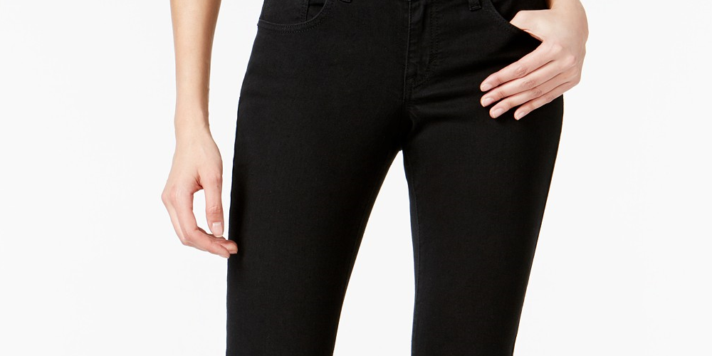 Style & Co Women's Curvy Boot-Cut Jeans  Black Size 2