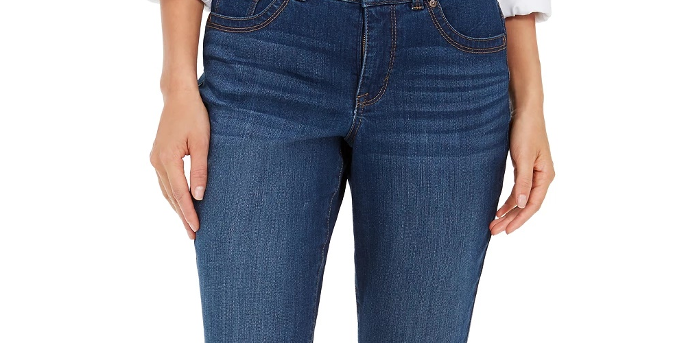 Style & Co Women's Skinny Curvy Jeans Turq Aqua Size 12