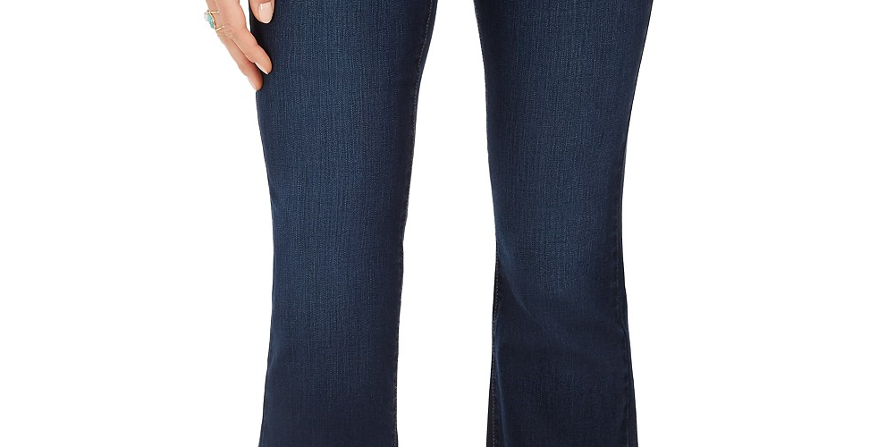 Style & Co Women's Curvy Boot Cut Jeans Blue Size 6