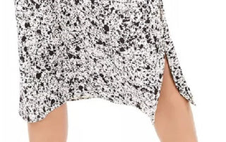 Bar III Women's Printed Slip Midi Skirt White Size Medium