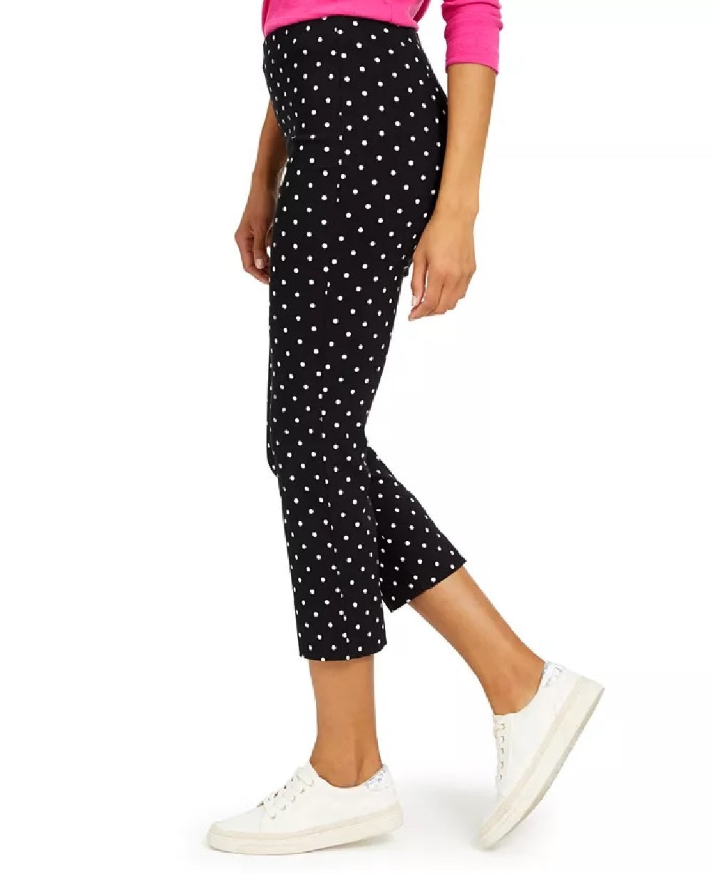 Charter Club Women's Capri Tummy-Control Skinny Pants Black Size 14