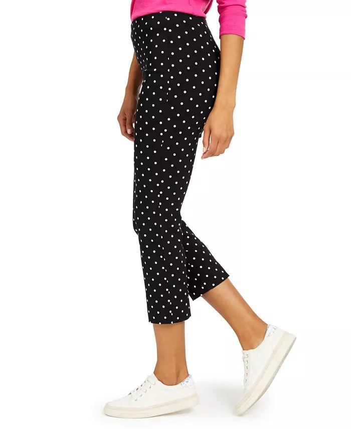 Charter Club Women's Capri Tummy-Control Skinny Pants Black Size 4