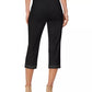JM Collection Women's Embellished-Hem Straight-Leg Capri Pants Black Size Extra Small