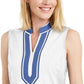Charter Club Women's Seersucker Woven Tunic Top White Size Large