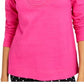 Charter Club Women's Cotton Embroidered Top Dark Pink Size XX-Large