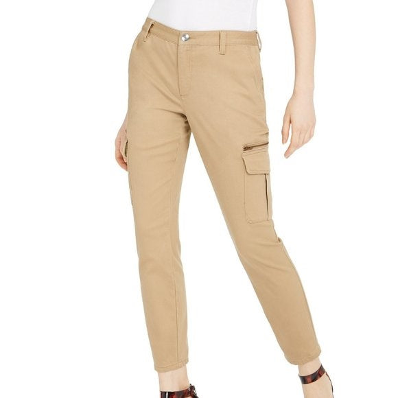 INC International Concepts Women's Petite Skinny Utility Pants Brown Size 6P
