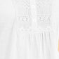 Style & Co Women's Crochet-Bib Textured Top  White Size Medium