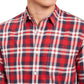 Sun + Stone Men's Garcia Plaid Shirt Red Size Large