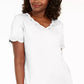 Karen Scott Women's Cotton Scalloped V-Neck T-Shirt White Size XX Large
