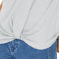 Style & Co Women's Lace-Inset Top Gray Size Large