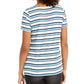 Style & Co Women's Striped Twist-Front Top Dark Blue Size Medium