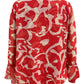 Alfani Women's Printed Blouse Wine Size X-Large