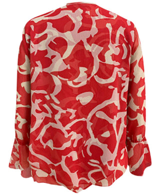 Alfani Women's Printed Blouse Wine Size X-Large