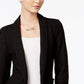 Maison Jules Women's 3/4 Sleeve Knit Blazer  Black Size Extra Small
