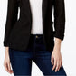 Maison Jules Women's 3/4 Sleeve Knit Blazer  Black Size Extra Small