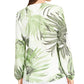 Alfani Women's Petite Printed Faux-Wrap Top Green Size Petite S/M
