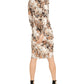 INC International Concepts Women's Printed Tulip-Hem Midi Dress Brown Size XX Large