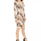 INC International Concepts Women's Printed Tulip-Hem Midi Dress Brown Size X-Large
