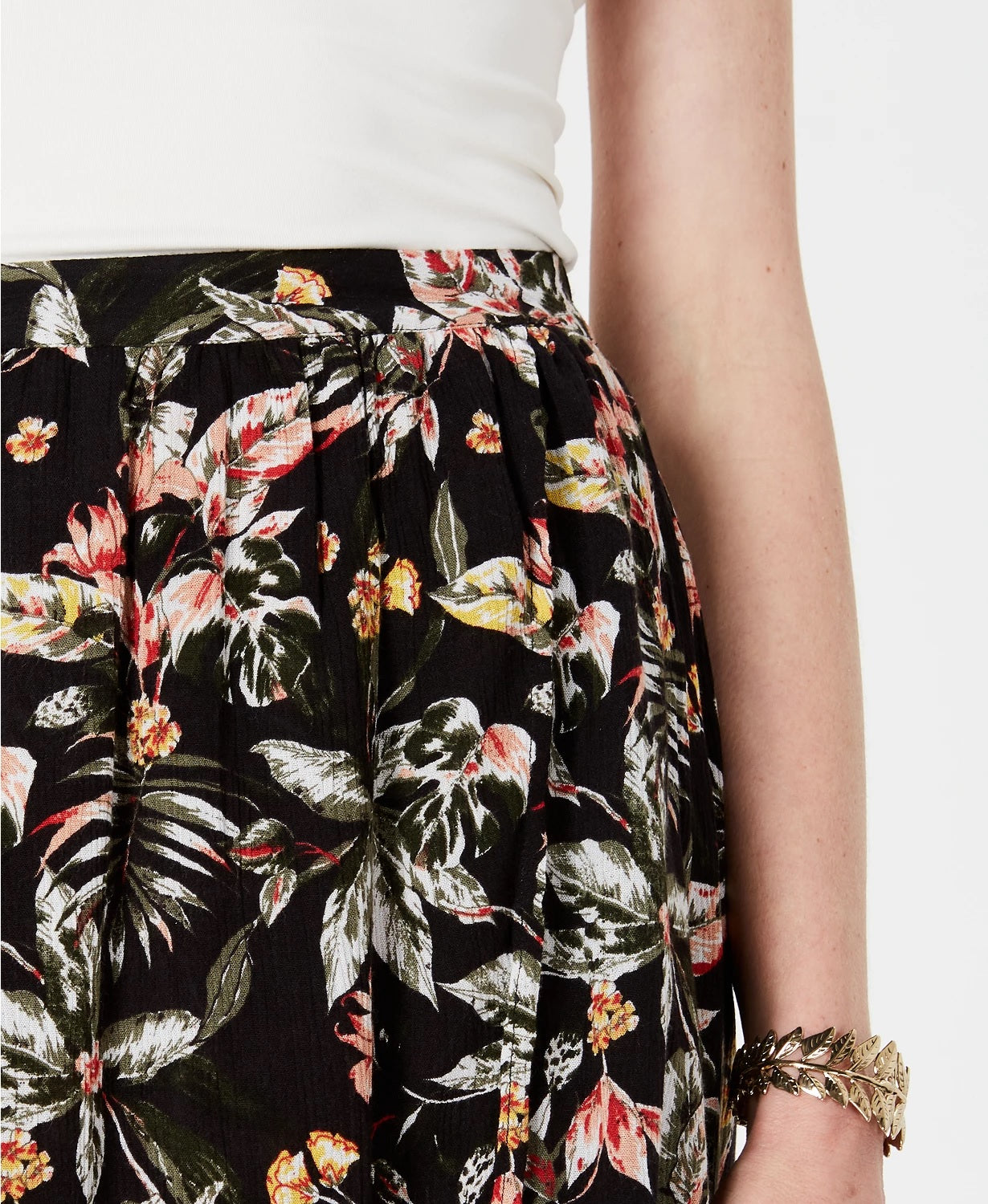 Style & Co Women's Printed High-Low Skirt Black Size X-Small