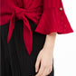 BCX Juniors' Women's Bell-Sleeve Wrap Top Red Size Small